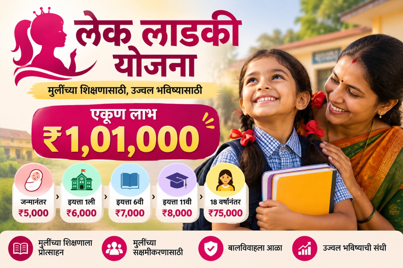 Lek Ladki Yojana Maharashtra – Government financial assistance for girl child