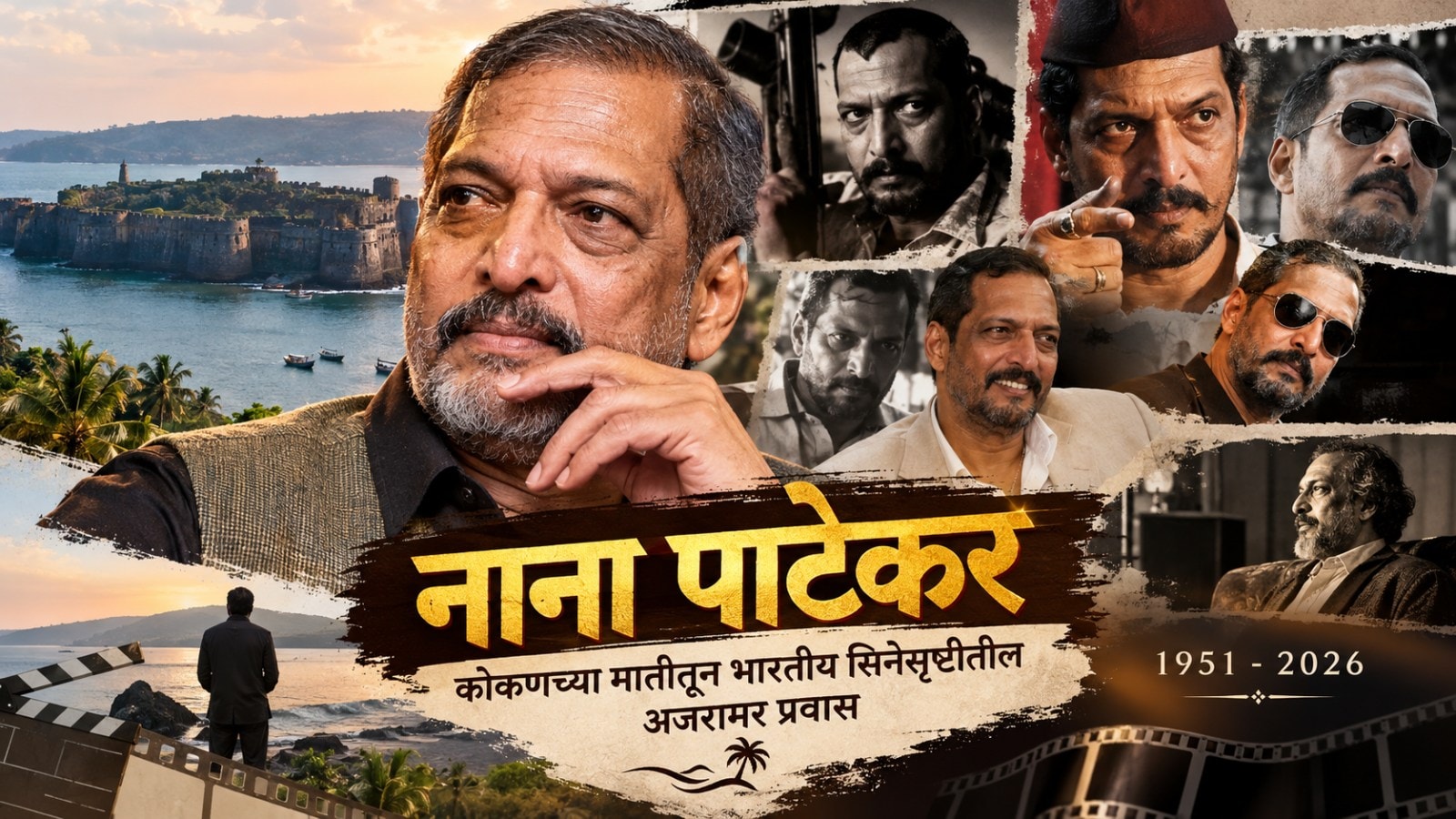 नाना पाटेकर – कोकणच्या मुरुड-जंजिरातून भारतीय सिनेसृष्टीपर्यंतचा प्रवास